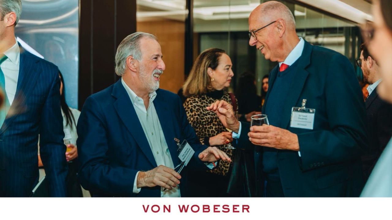 Conversation among attendees at the event
